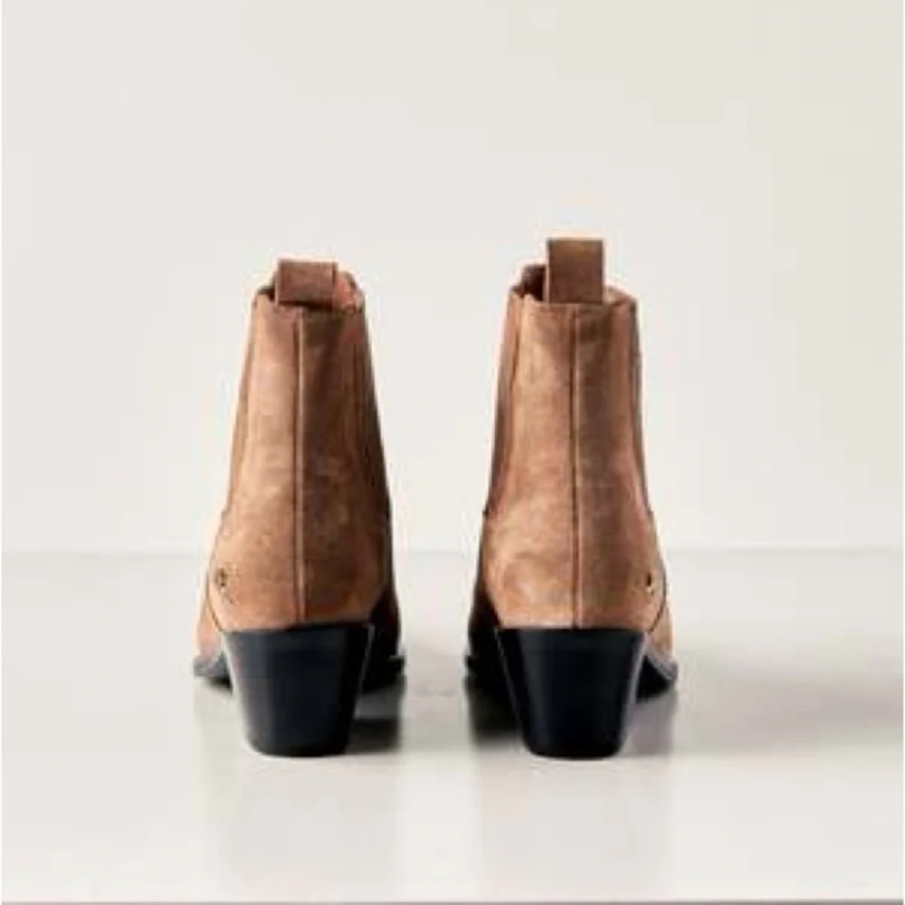 Anine Bing Suede Ankle Booties in Light Brown - Picture 2 of 6